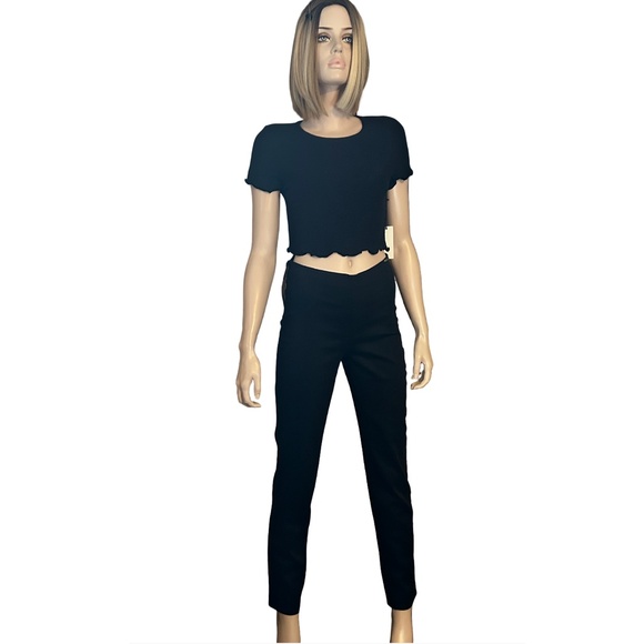Jeanne Beker Bekky Jegging Skinny Jeans Pants Black with FREE Crop Top Add On - Picture 3 of 16